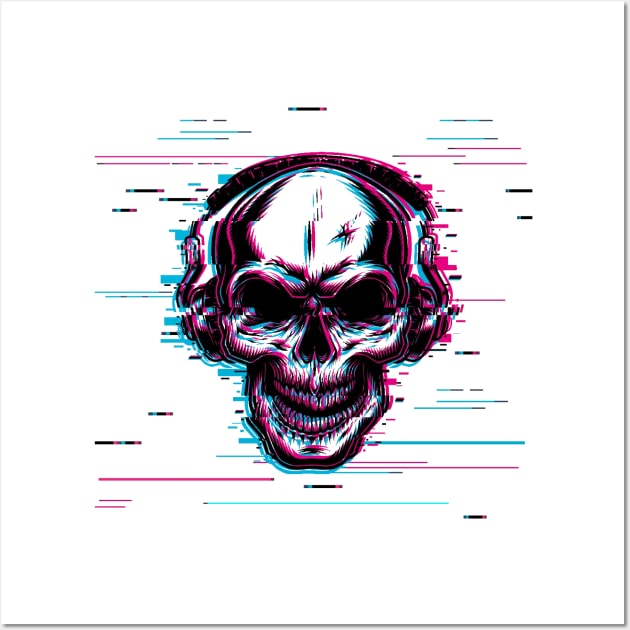 Glitch Skull Wall Art by Cartel